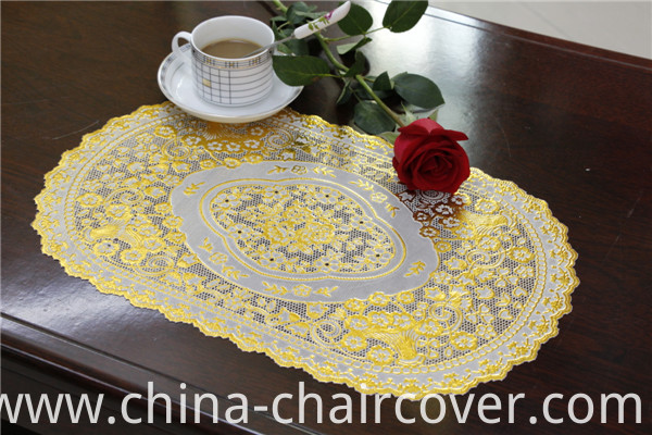 30*46cm Lace Gold PVC Tablemat Factory Wholesale